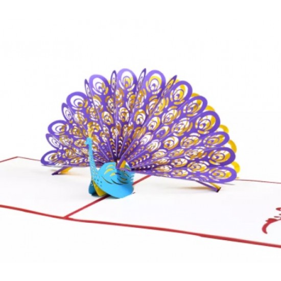   Greeting Card - PEACOCK - POP UP 3D